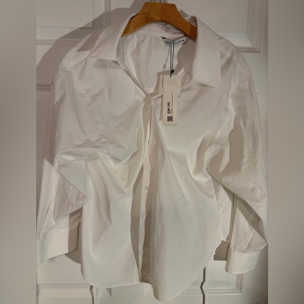 Zara Oversized Button Down Shirt. Size XL. NWT.